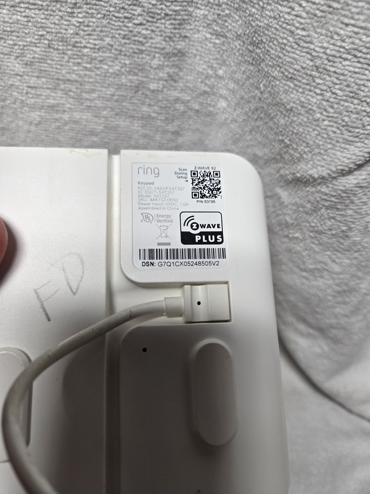 Ring Keypad 2nd Gen Wireless, Model: 5AT2S7 For Ring Alarm