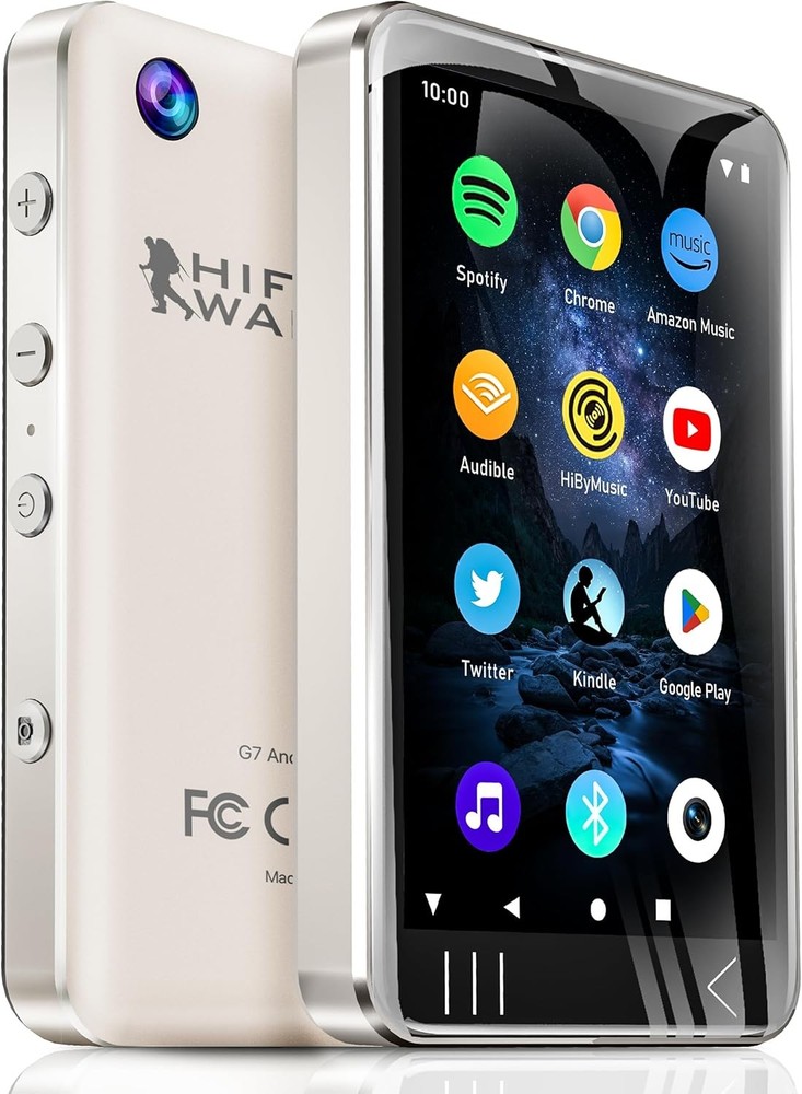 HIFI WALKER G7 Android MP3 Player with Bluetooth WiFi, 4" 144GB, White