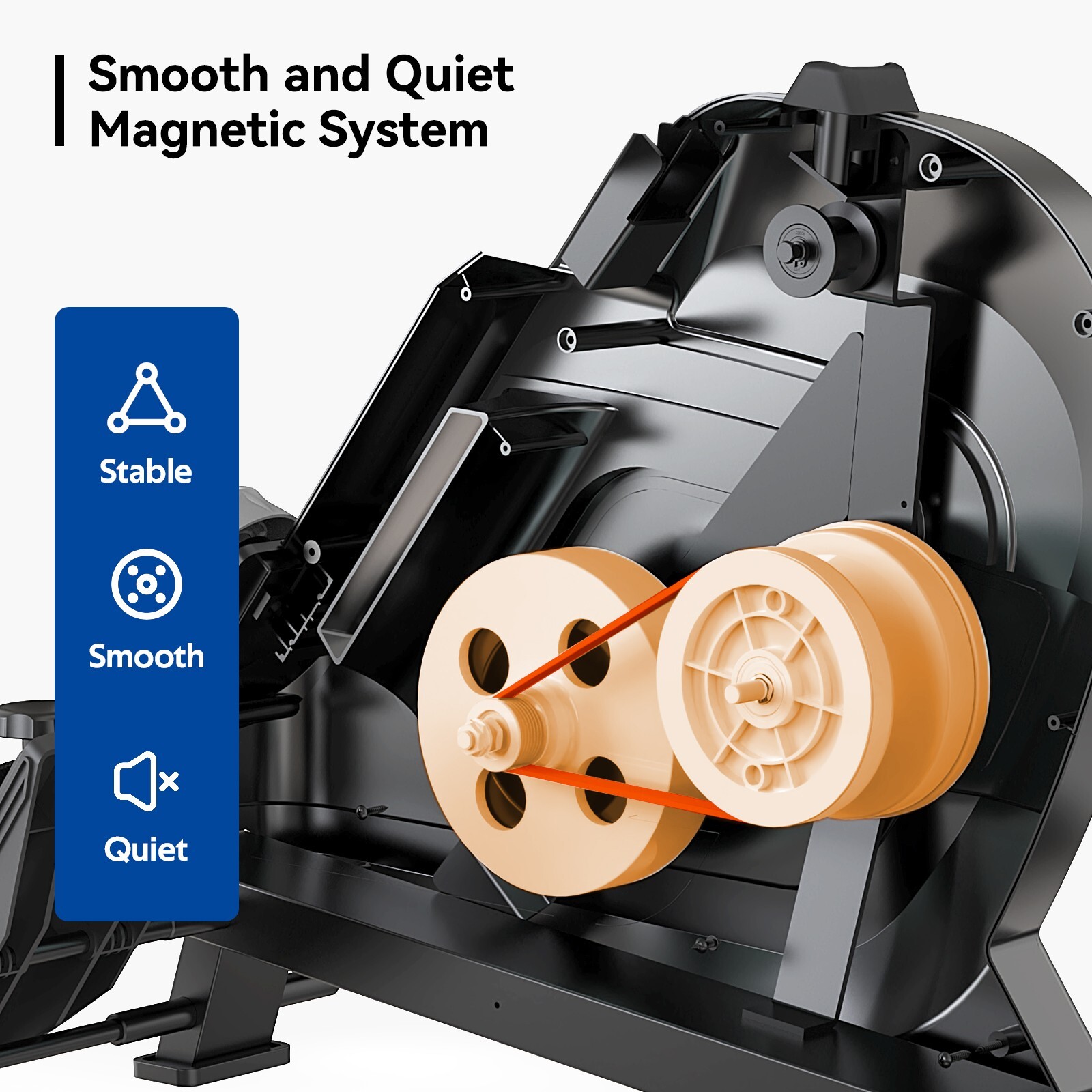 Magnetic Row Rowing Machine Concept 2 Rower Cardio Home Gym Exercise Equipment