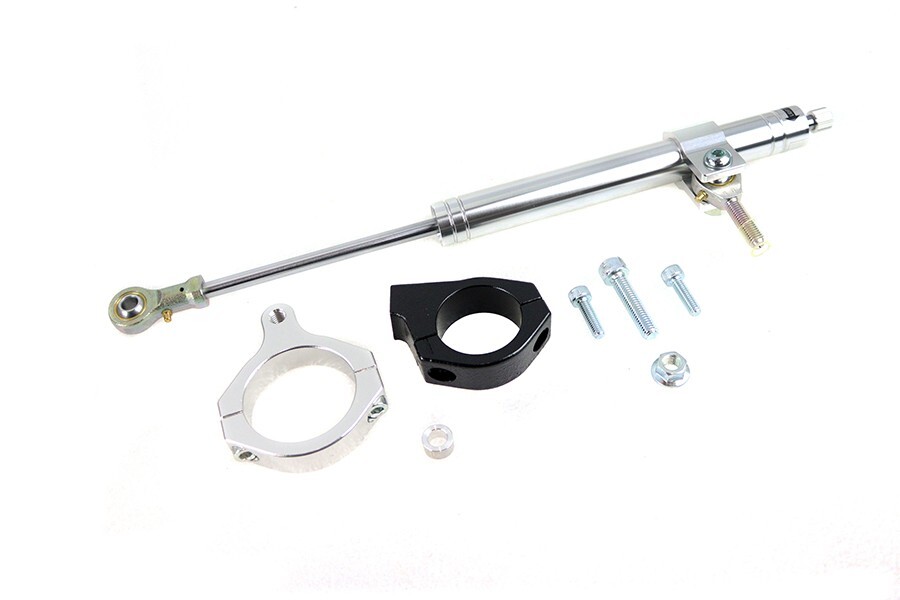 Chrome Fork Steering Damper Kit for Harley Davidson by V-Twin