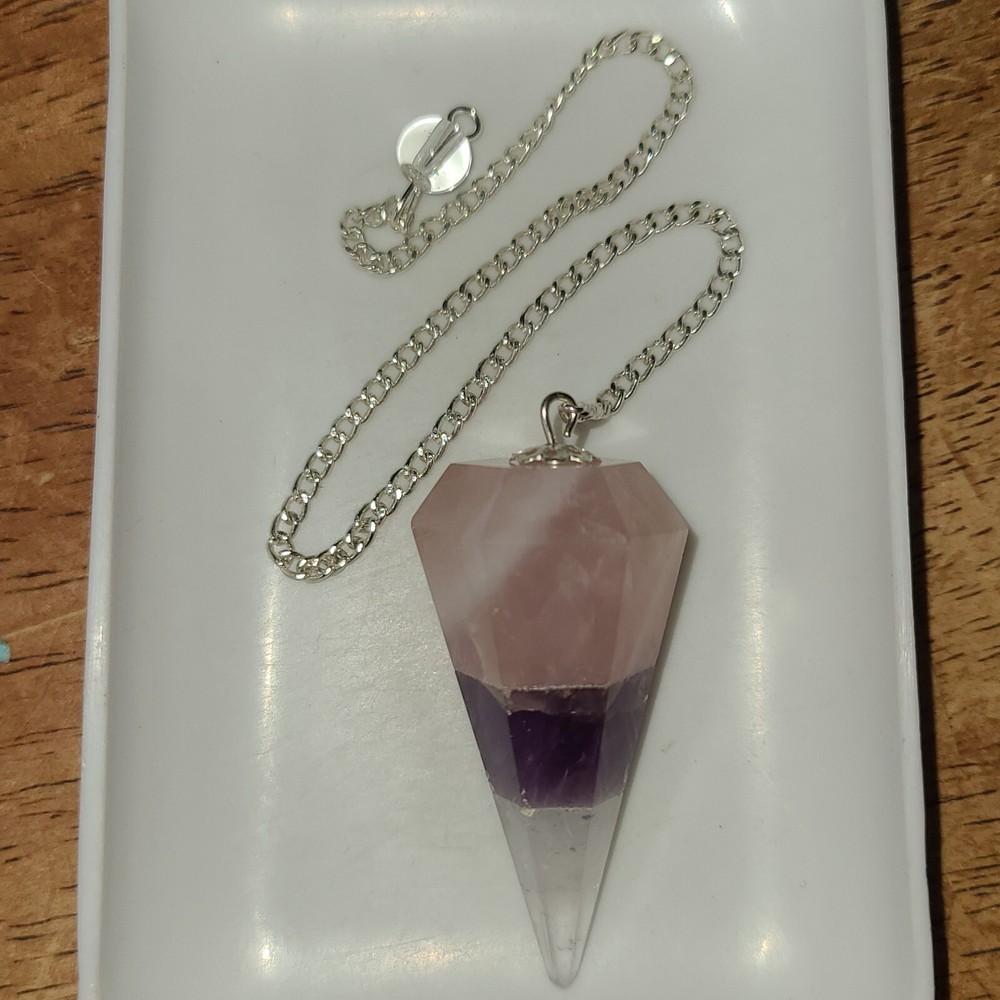 Bonded RAC Faceted Cone Crystal Dowsing Pendulum Divination Tool