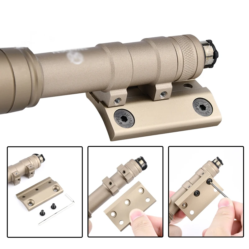 Tactical Flashlight Side Base weapon Scout light Offset Mount Mlok Keymod