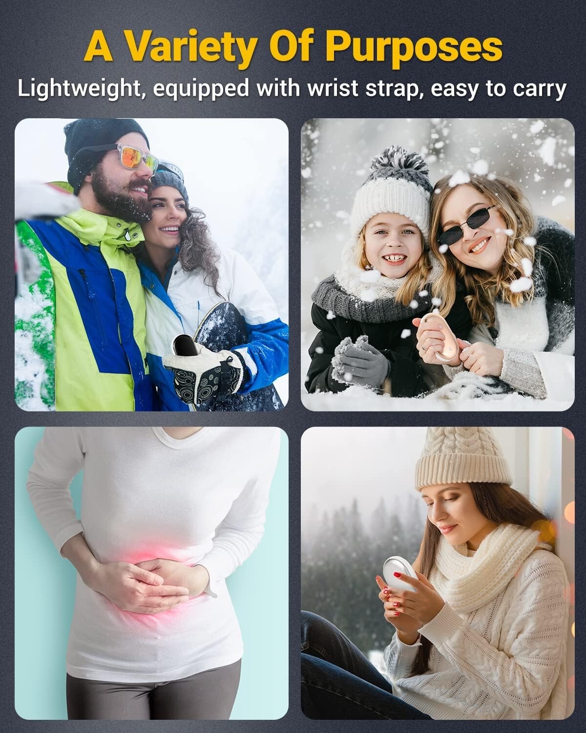 Hand Warmer Rechargeable 5200mAh Electric Portable Pocket Hand Warmer Power Bank