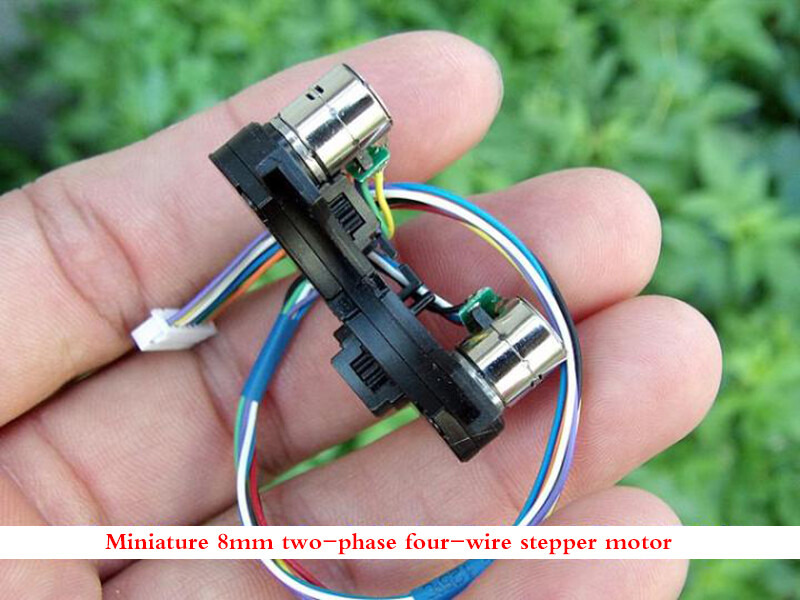 2pcs Deceleration stepper motor micro 8MM two-phase four-wire stepper motor