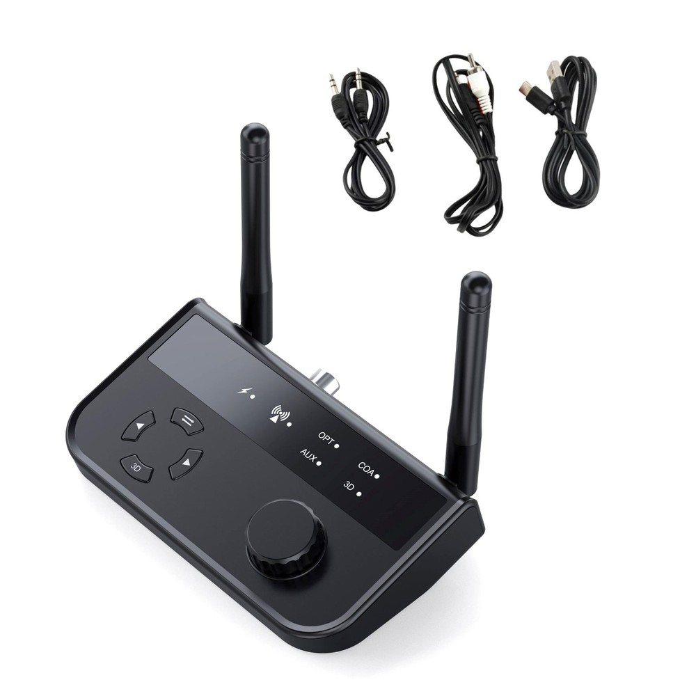 1* Bluetooth 5.3 Receiver With two way interface supports plug and play