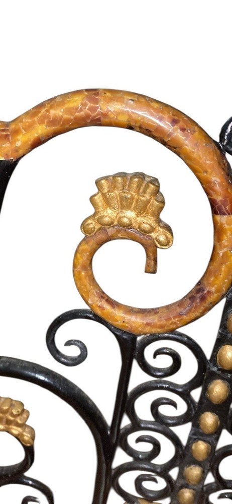 Unique & Different Scroll Fireplace Screen Stand “For Decorative Purposes Only”
