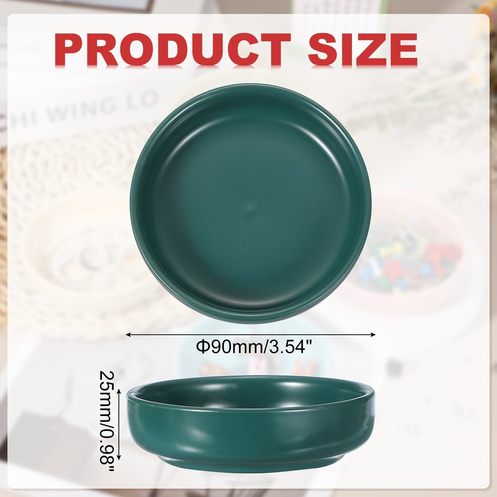 Round Paper Clip Holders, Dark Green