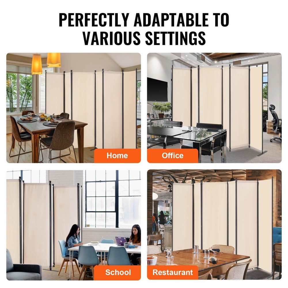 6 Panel Partition Screen 3110x1805mm Strong Iron Hinge System