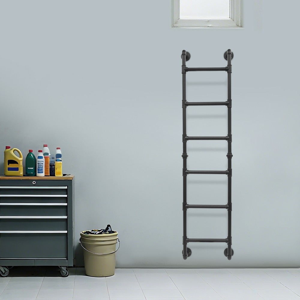 Wall-mounted 6-step Bunk Bed Ladder High Loft Attic Eight Steps Ladders Tool