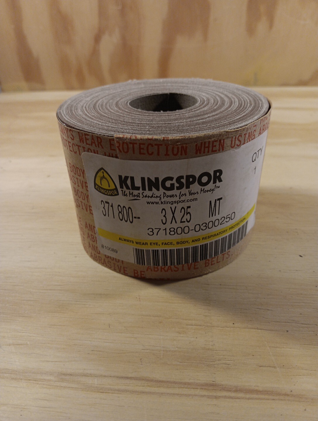 Klingspor Abrasive  800 Grit Sandpaper Roll 033800  3" X 25 MT