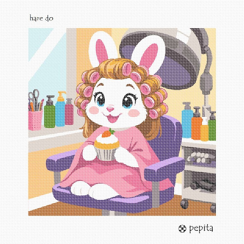 Hare Do Needlepoint Kit or Canvas