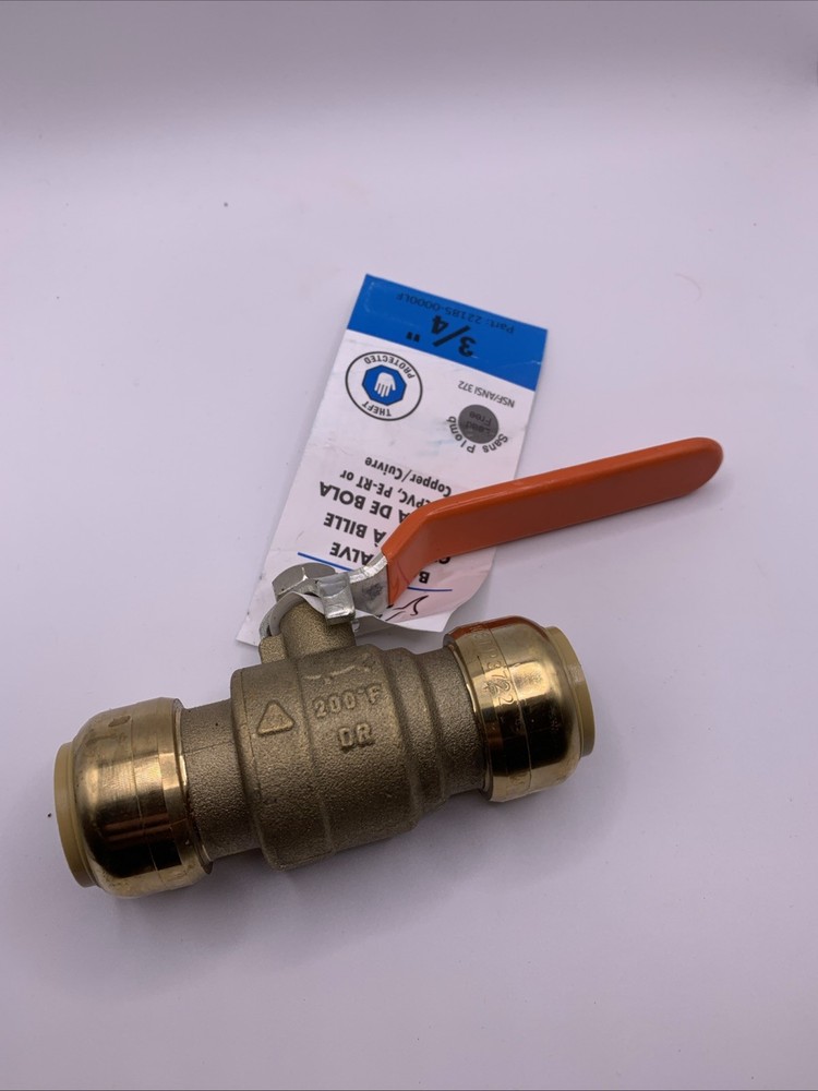 Sharkbite Brass Ball Valve Inline 3/4",19F857