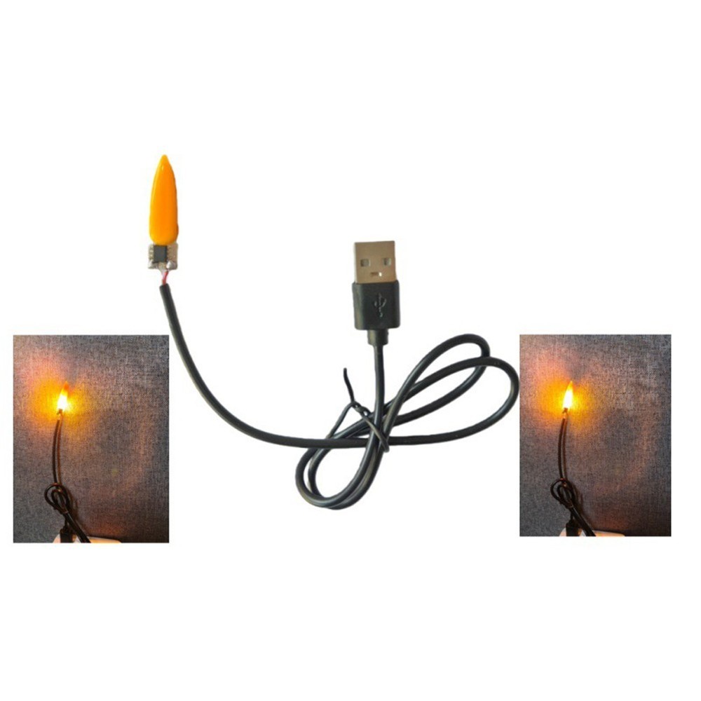 USB 5V LED flicker candle flame lamp compact circuit board module for decor