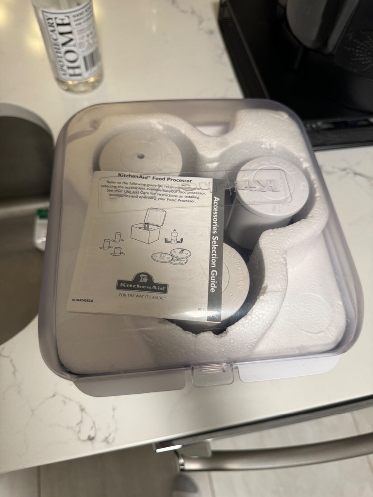 KitchenAid Food Processor, gray, all attachments included