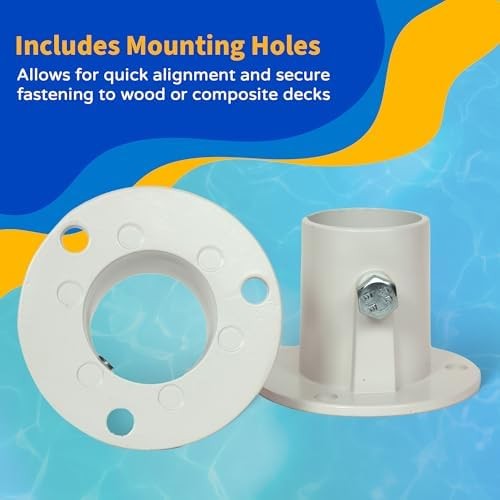 Aluminum Deck Flanges for Pool Ladder Pair