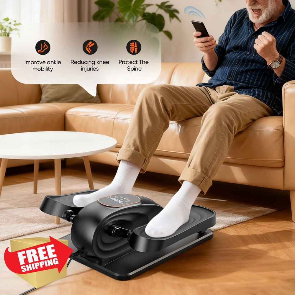 2025 Under Desk Elliptical Machine; Seated Pedal Exerciser, Remote Control