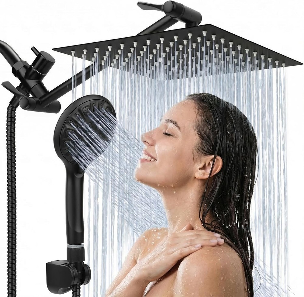 9 Settings Handheld Shower Head - Matte Black