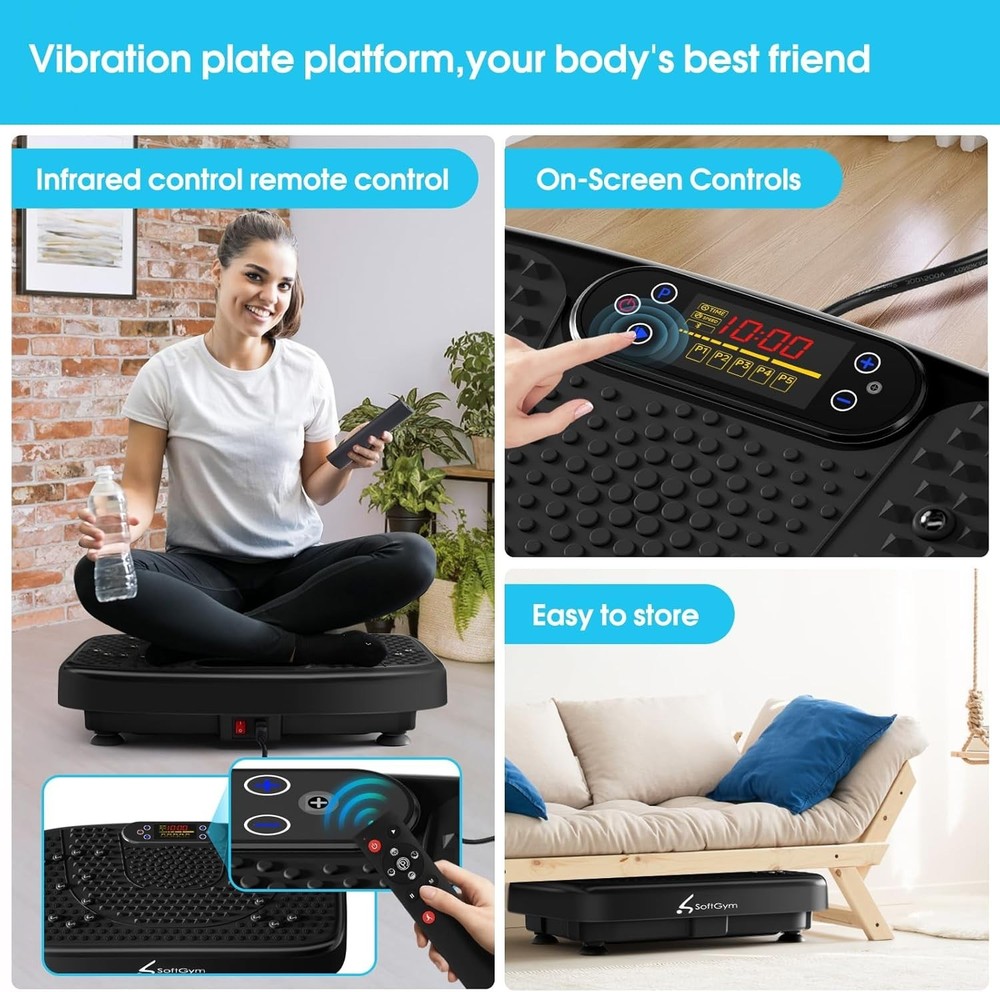 Vibration Plate Exercise Machine for Lymphatic Drainage,Power Vibrate Stand S...