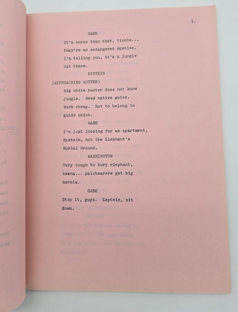 WELCOME BACK, KOTTER / Nick Arnold 1977 TV Script, Gabe Kaplan "What a Move"