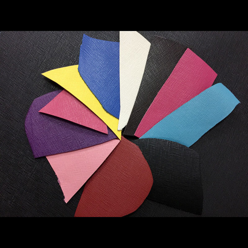 Full Grain Color Taiga First Layer Leather Craft Material Cross Pattern Cowhide