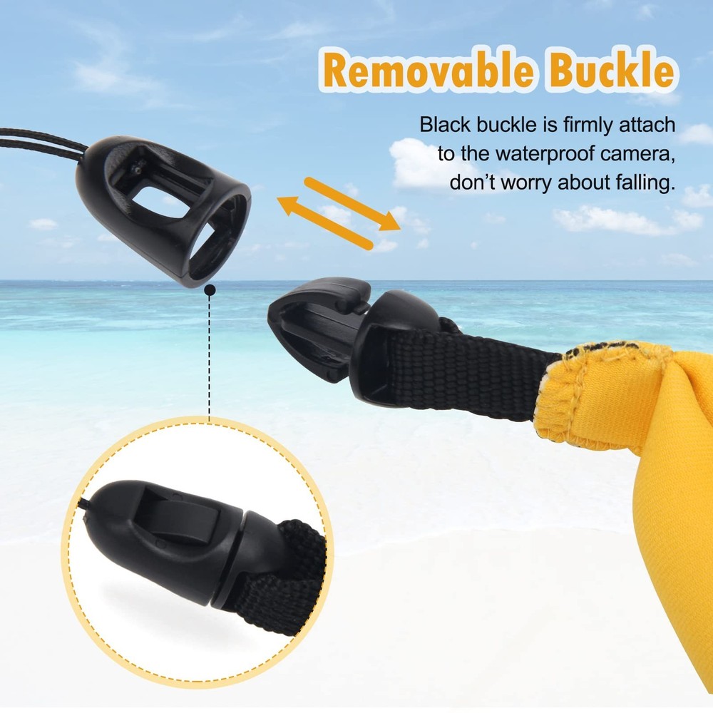 4PCS Waterproof Camera Floats, Floating Camera Strap Float Strap for Underwat...
