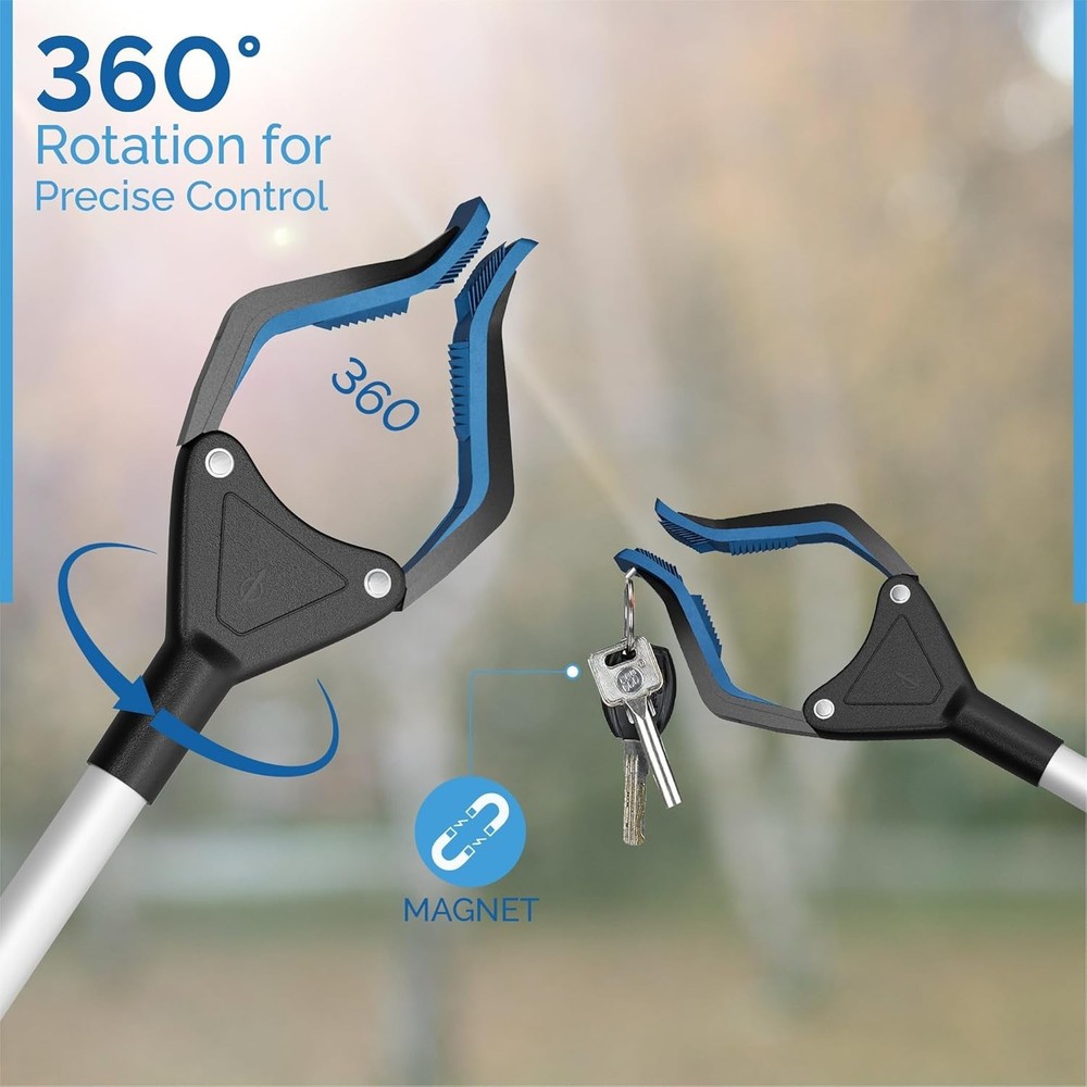 32 Inch PowerGrip T9 Grabber Tool - Lightweight Folding Tool with 96 Grip Points