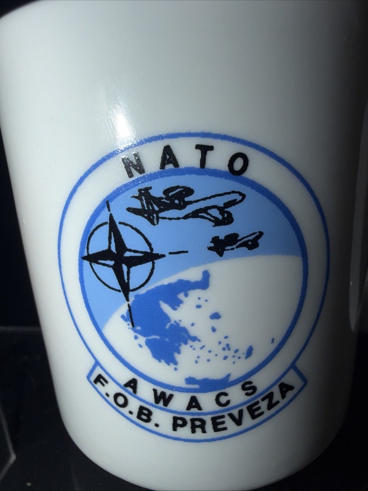 NATO Coffee Mug Commemorating Operations At Forward Operating Base Preveza