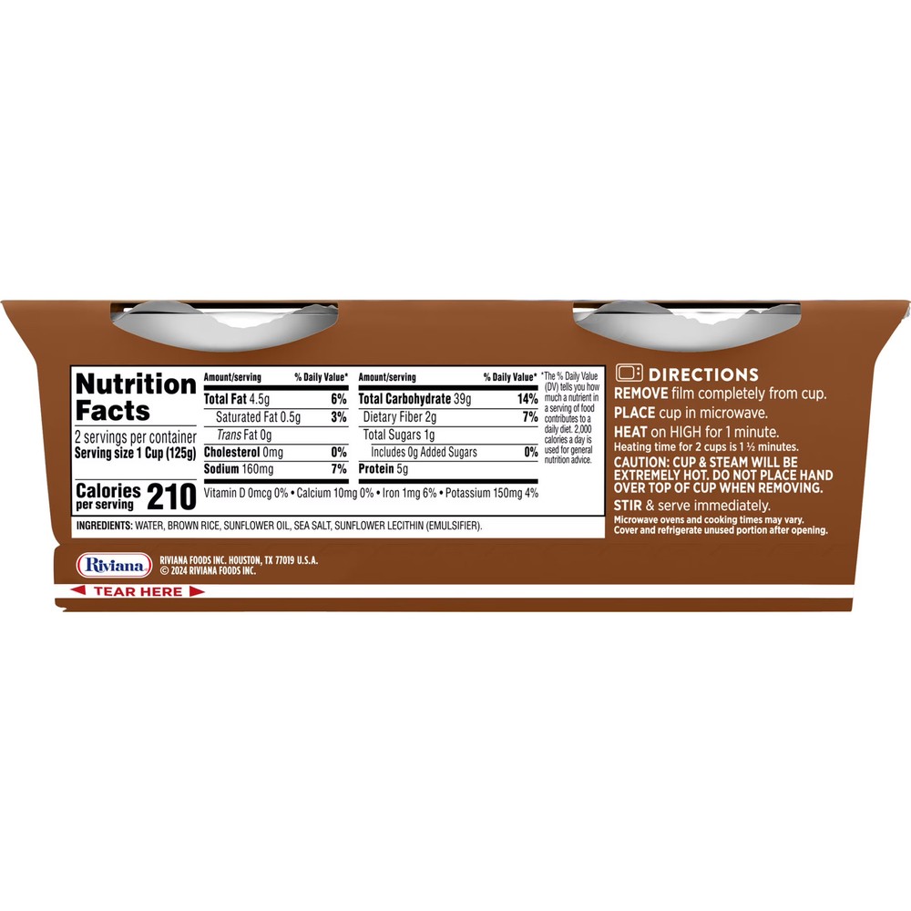 Brown Rice, Microwaveable Rice Cups, 4.4 oz