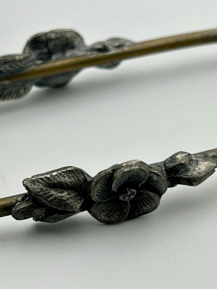 Antique Victorian Silver Plate Double Condiment Cruet EAPG Insert Pickle Fork