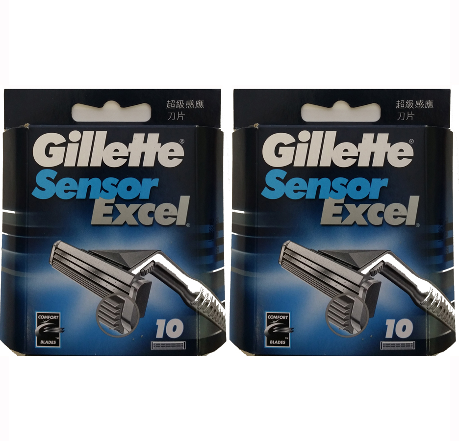 Gillette Sensor Excel Mens Refill Razor Blades, 20 Count