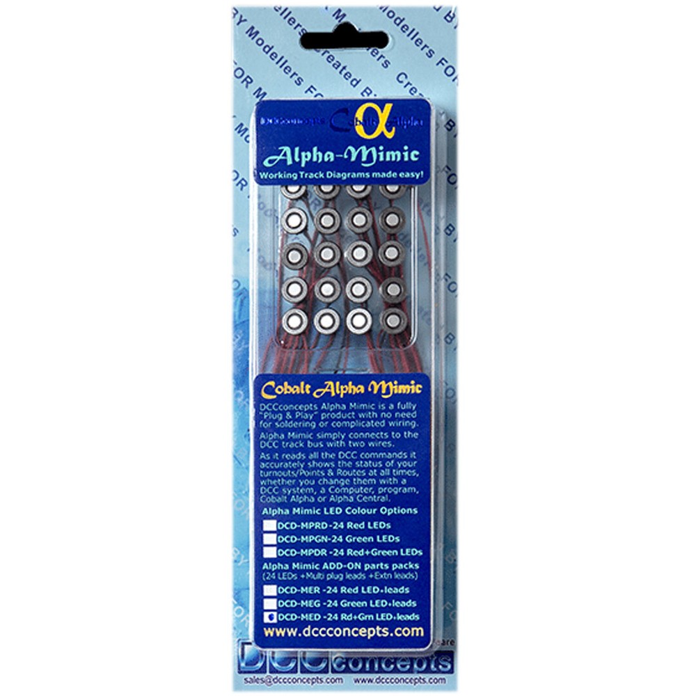 NEW DCC Concepts DCD-MER Alpha Mimic Add-On LEDs + leads (Red)