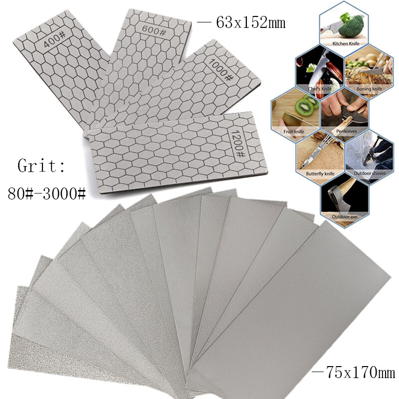 80-3000 Grit Thin Polishing Diamonds Plate Sharpening Stone Knife Tool