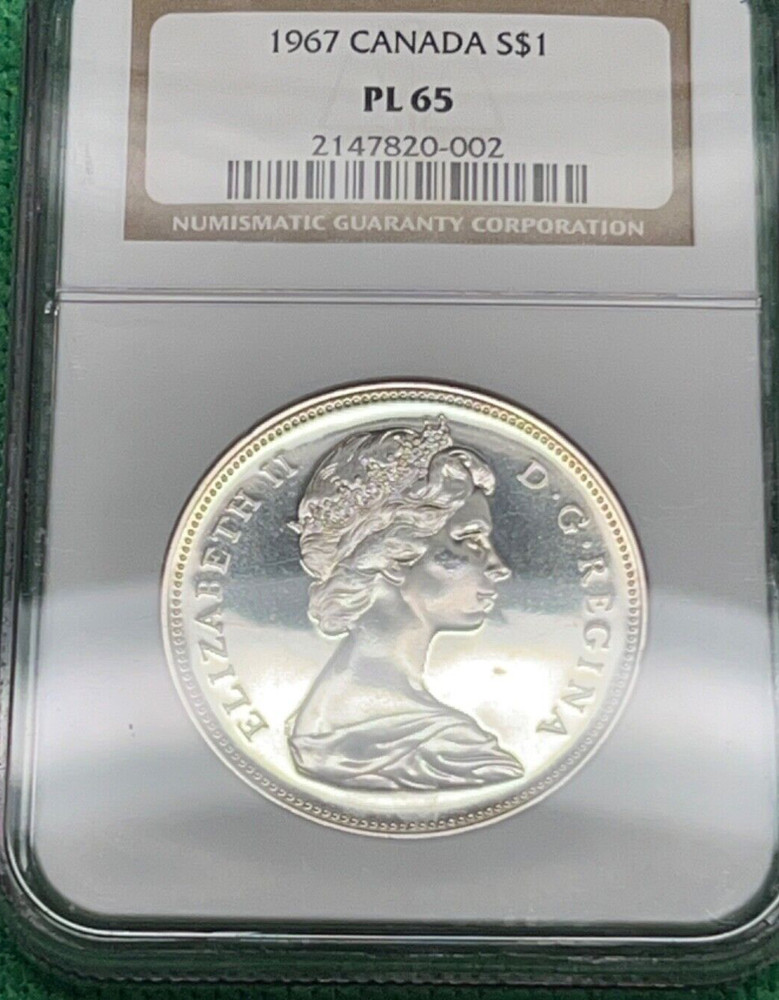 1967 Canada Silver Dollar – NGC PL65 – Centennial Goose – Mirror-Like Fields