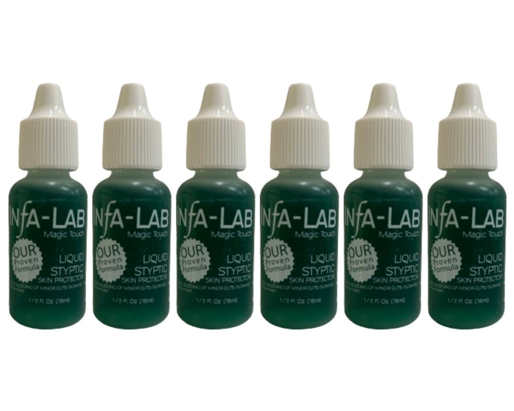 Infalab Magic Touch Liquid Styptic Skin Protector - 15ml each- 6pc Combo