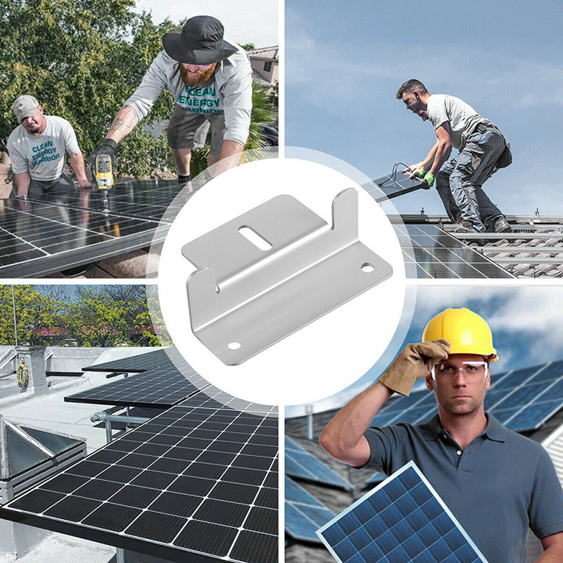 Solar Panel Z Bracket Mounting Mounts Set Solar Panel RV Boat Roof Wall Flat