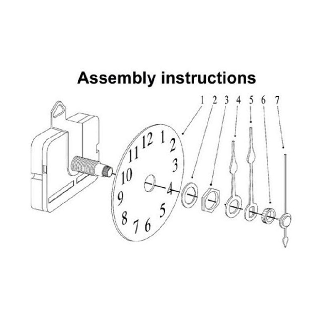 Quartz Clock Movement Mechanism Module Repair DIY Kit Battery Powered Hands Tool