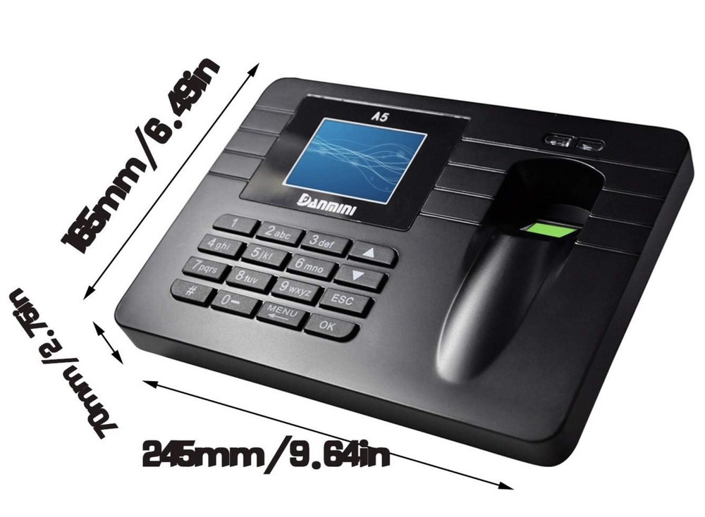 DANMINI A5 2.4 LCD Display Smart Attendance Machine With Fingerprint Biometric