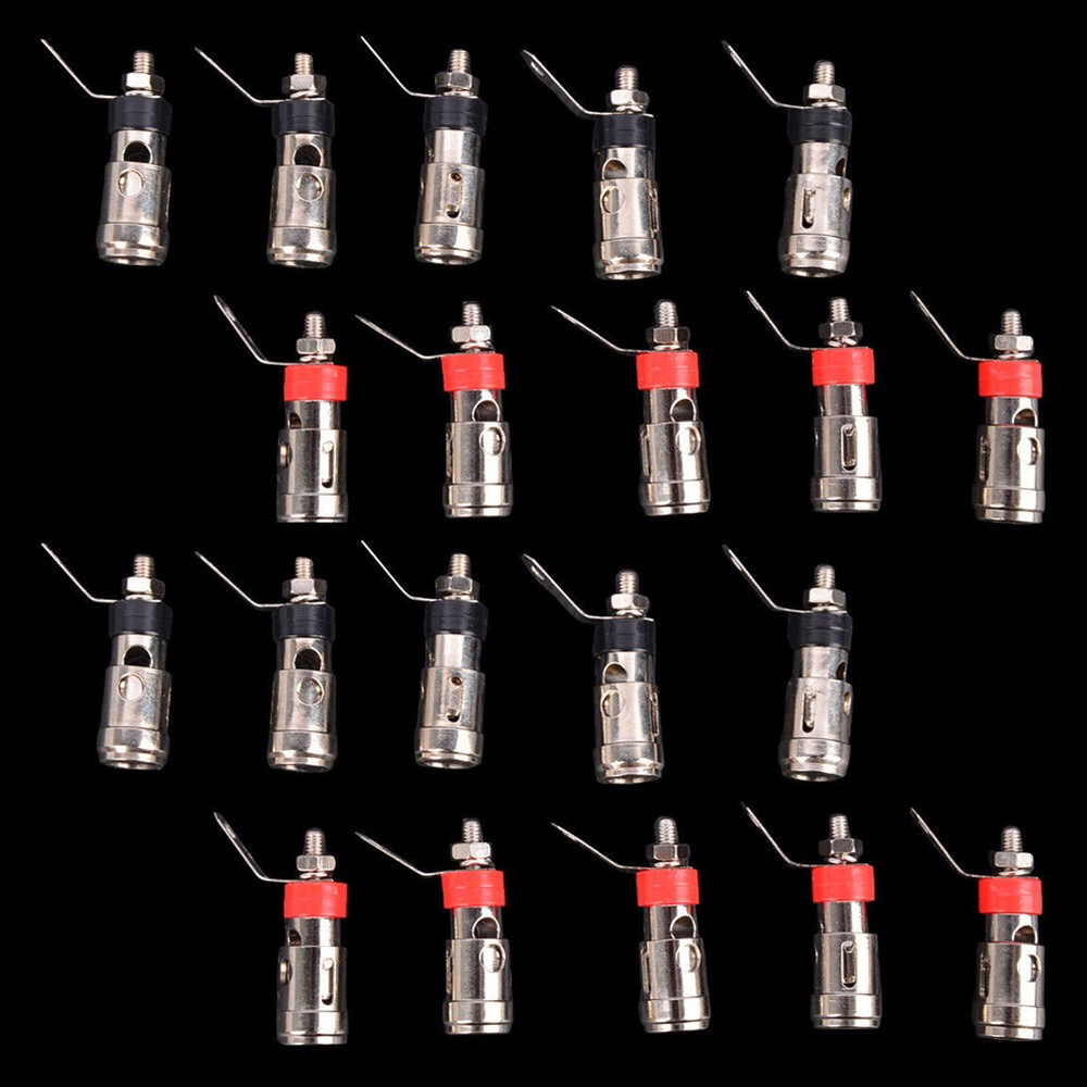 20 PCS Speaker Audio AMP Terminal Binding Post Spring Loaded Type Nickel Plated*