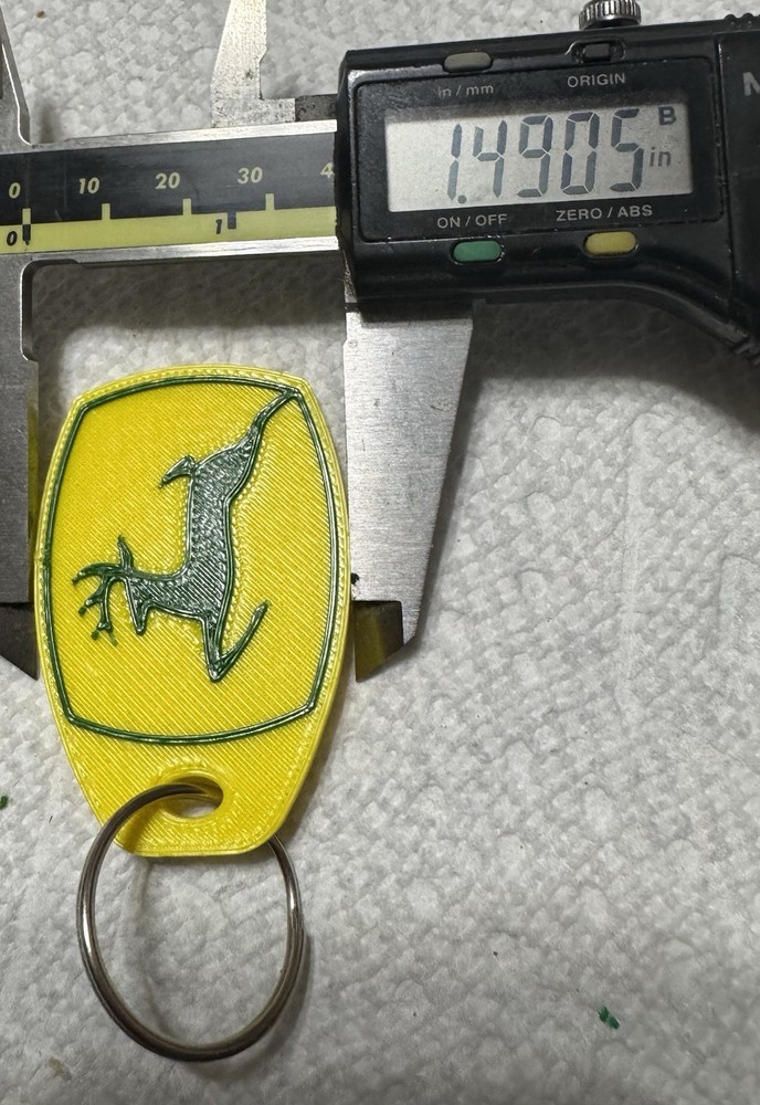 John Deere Custom 3d Printed Key Chain's