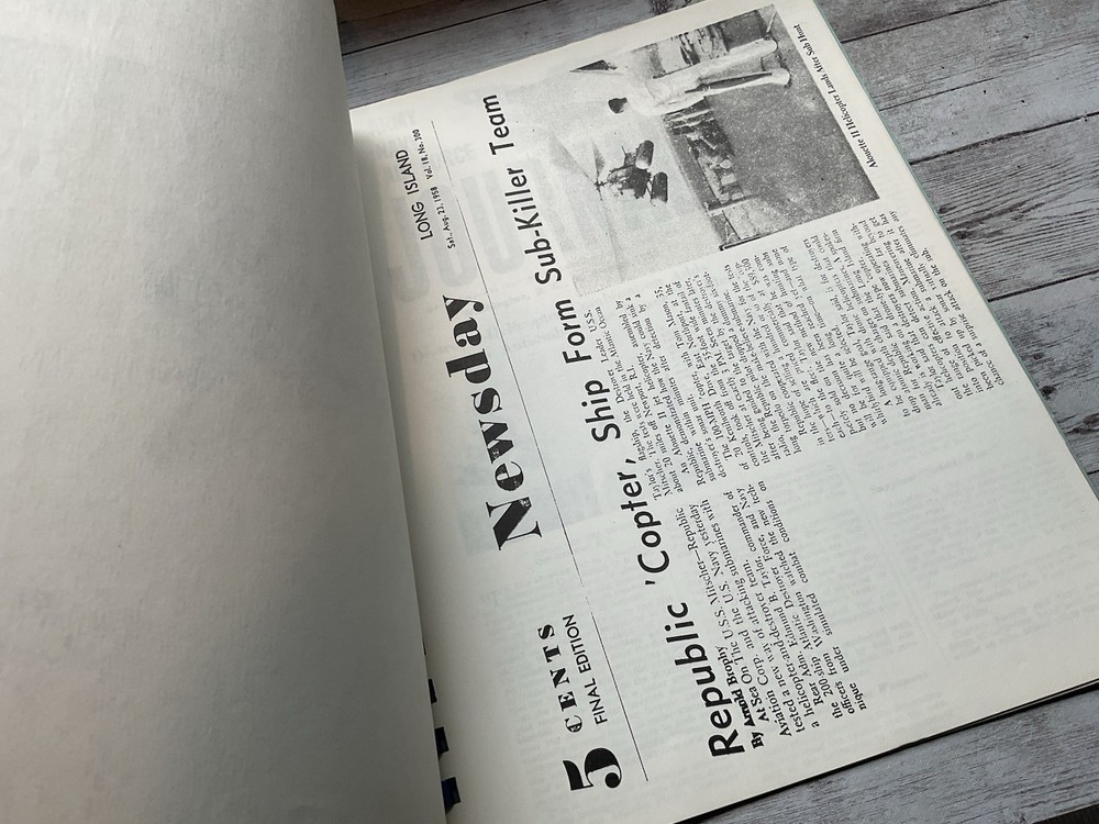 ORIGINAL 1958 REPUBLIC AVIATION REPORT ON PRESS COVERAGE DASH HELICOPTER