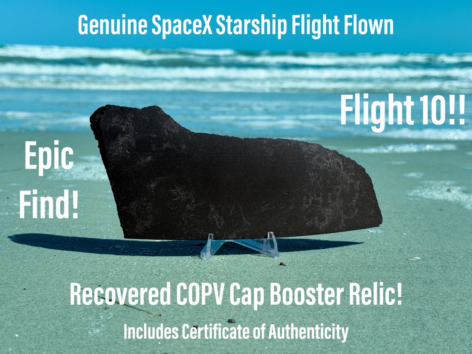 SpaceX Starship Historic Flight 10 Super Heavy Booster Relic COPV Epic Piece! Lg