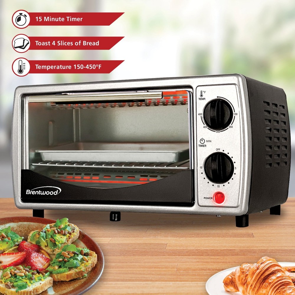 4-Slice Toaster Oven Black TS-345BPT