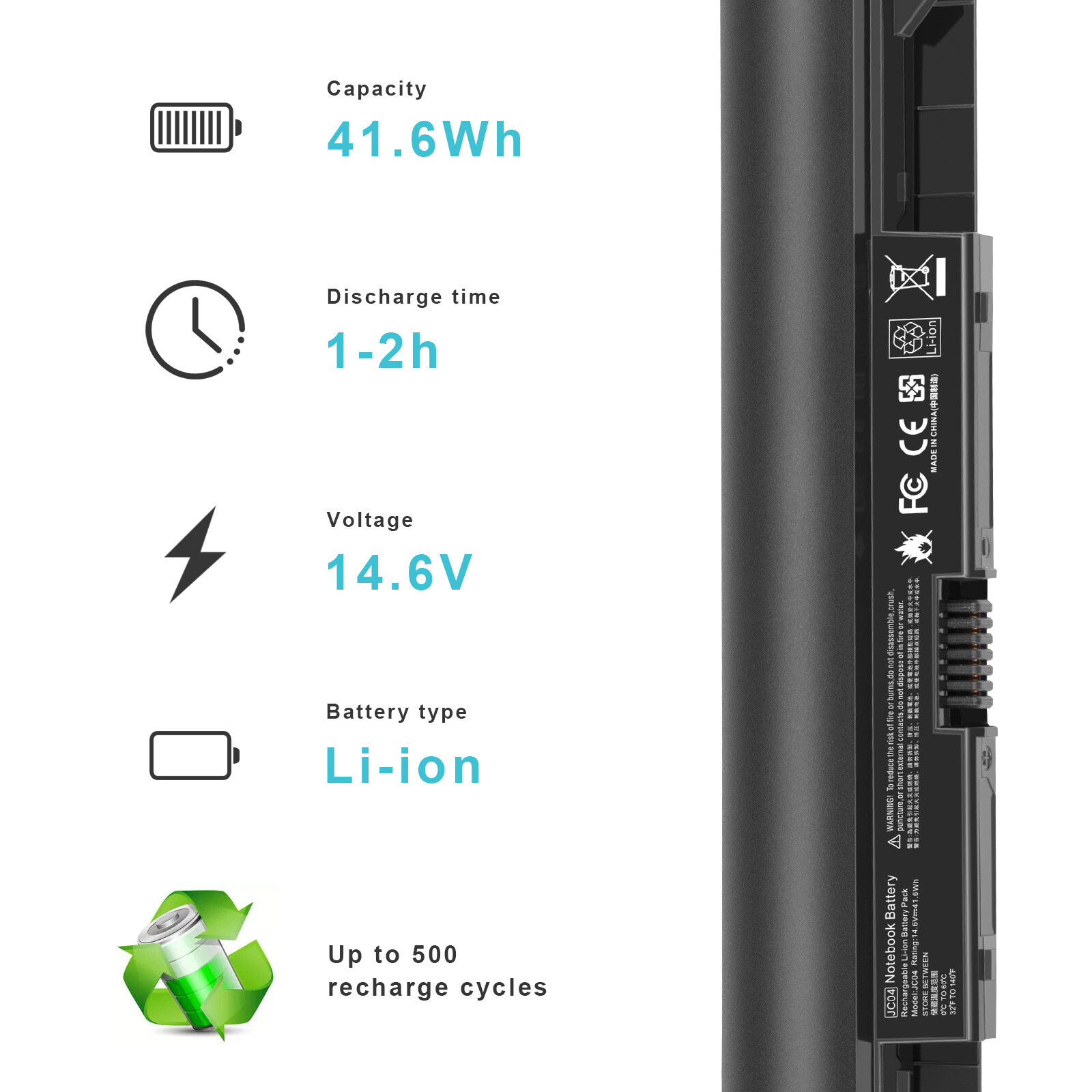 🧡LOT OF JC04 JC03 Battery For HP 15-bs000 15-bw000 Series HSTNN-PB6Y 919681-221