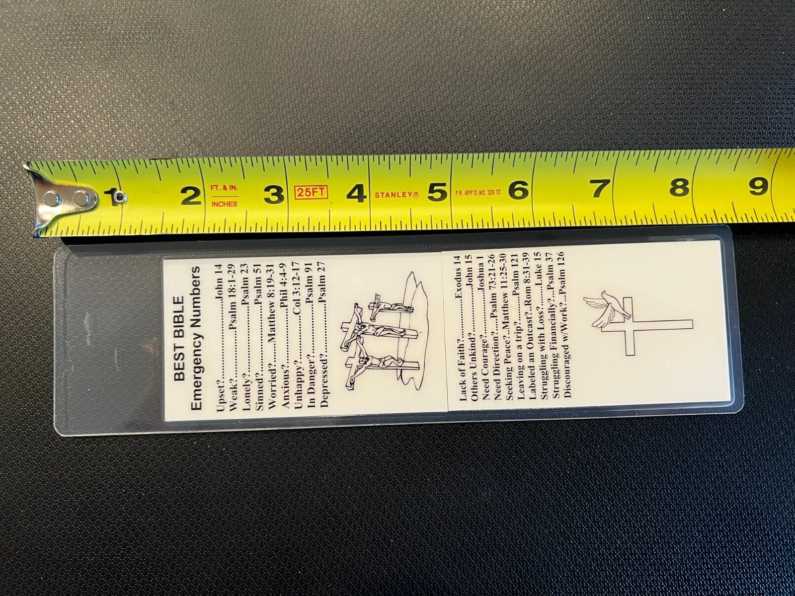 Best Bible Emergency Numbers ** BOOKMARK ** Laminated