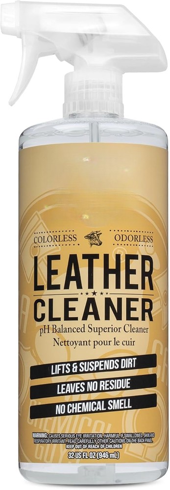 Leather Cleaner, Colorless and Odorless, 32 fl oz