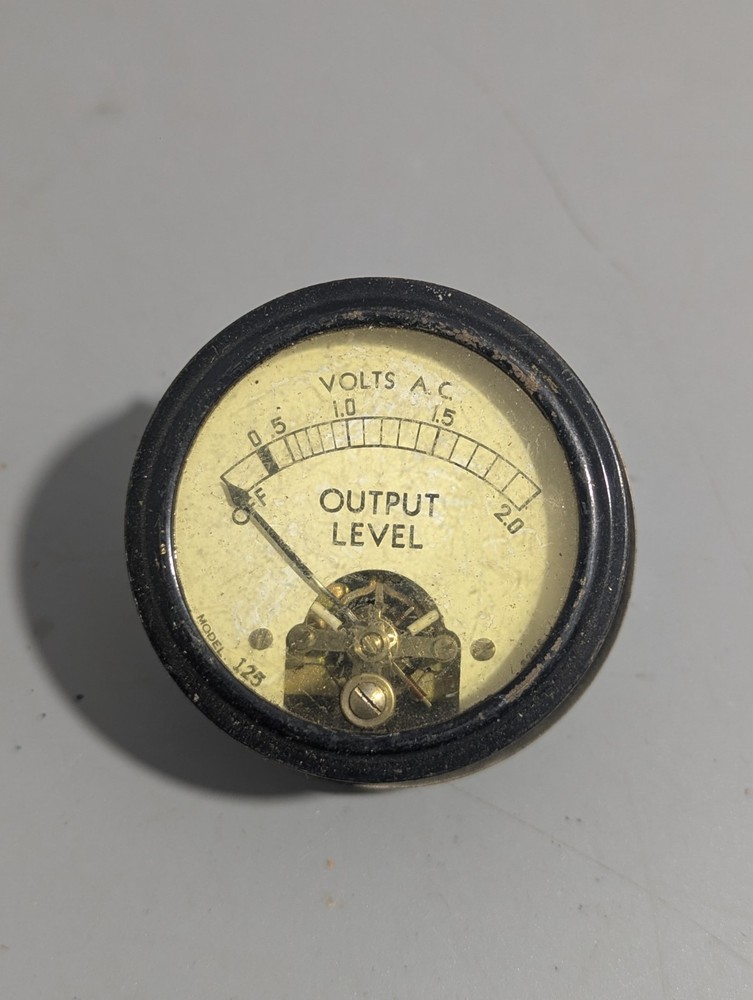 Weston Panel Meter Model 125 Output Level, Volts