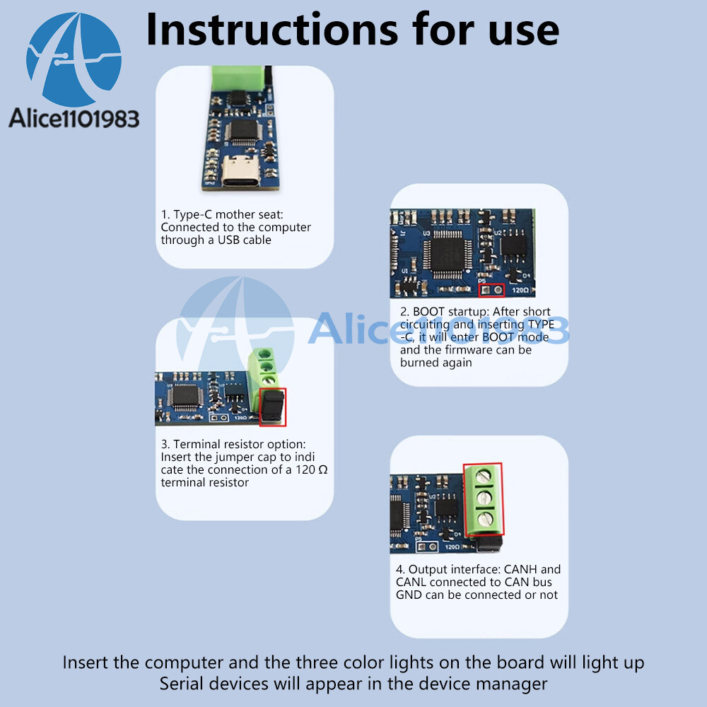 USB to CAN Module Support CAN FD CAN Bus Analyzer V2.0 Can Debugging Assistant