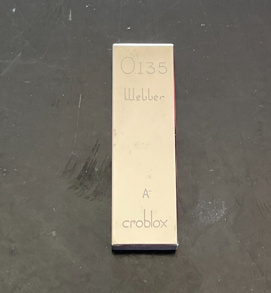 .135" Starrett-Webber Gage Block with certification