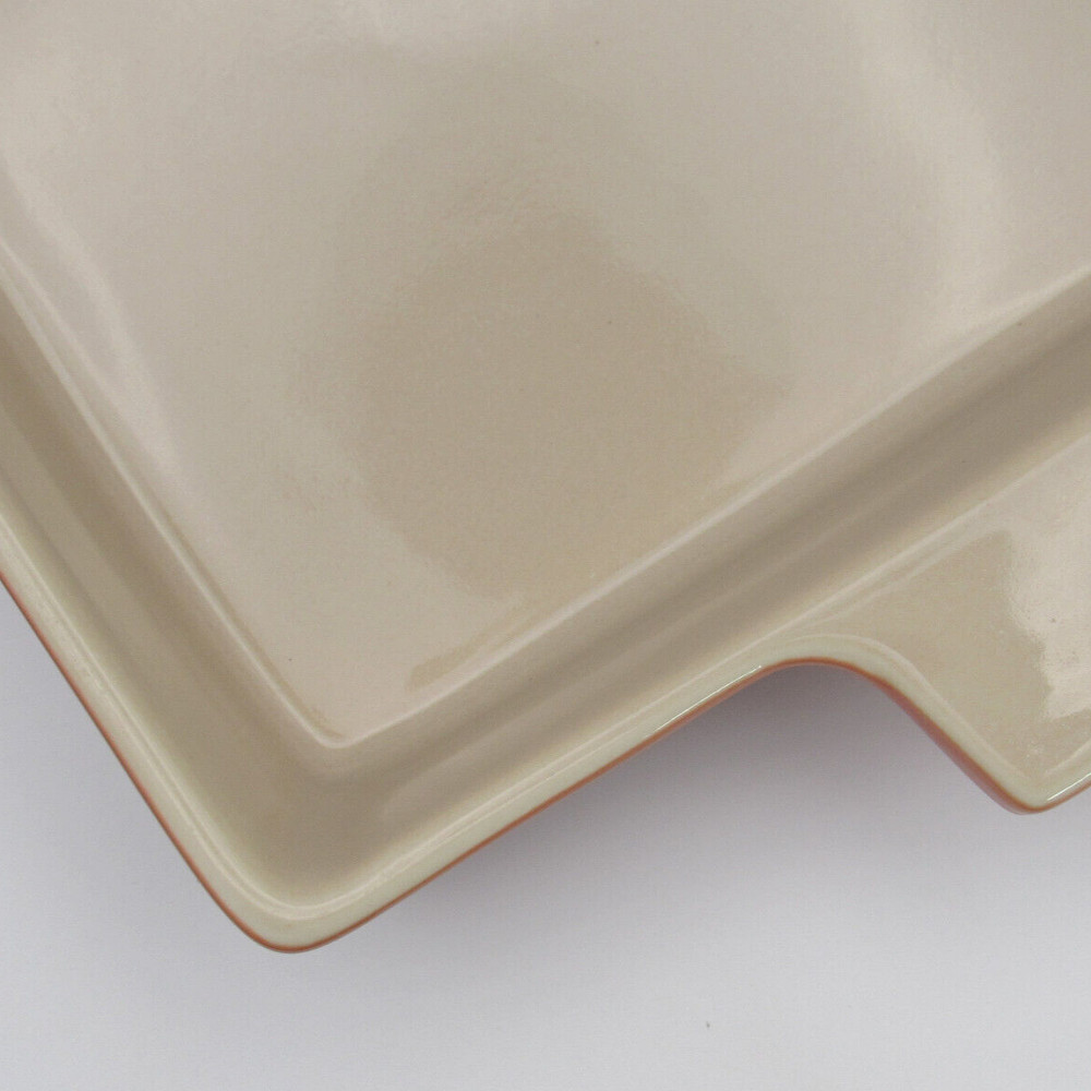 Berndes Germany 9" Square Baking Dish, Ceramic Tab Handle, Terracotta Ombré