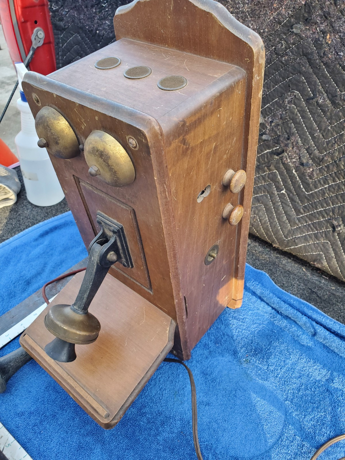 Antique Tube Radio Receiver Wall Telephone The Country Belle By Guild